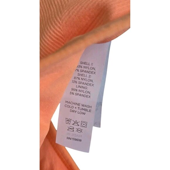 Oiselle In2 Sports Bra Womens XL Orange Crackle Athleisure NWT - Picture 5 of 5